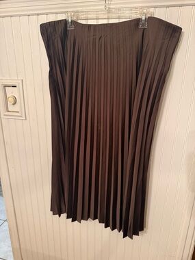 J. Crew Pleated midi/maxi Chocolate Skirt size 2X
